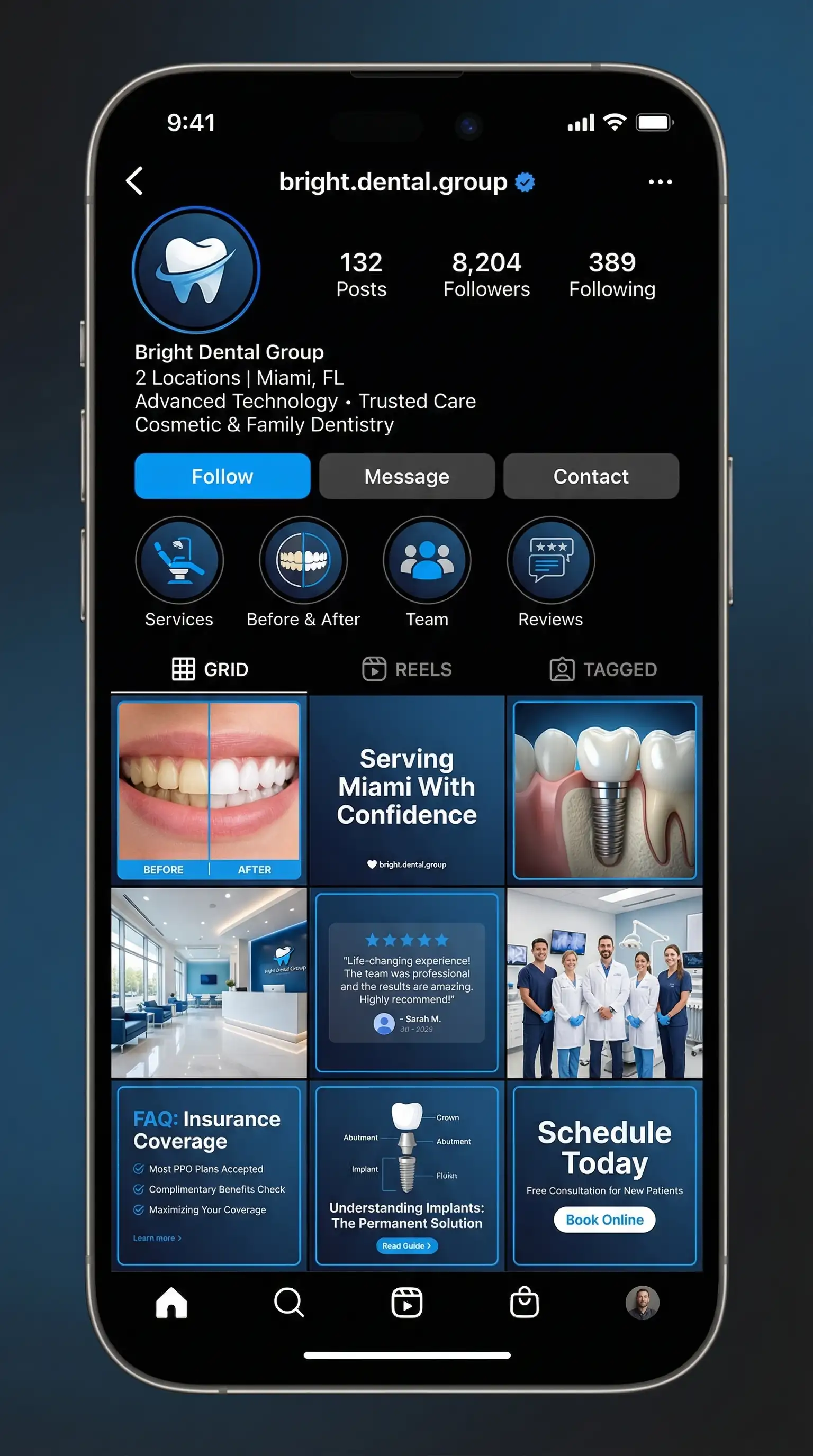 Dr. Marcus Rivera, DMD Instagram profile